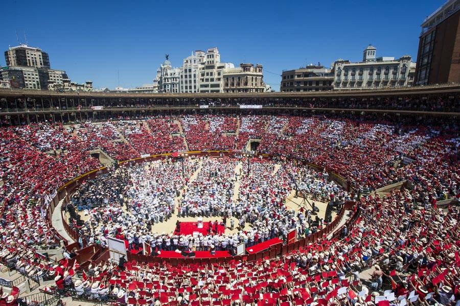 15-05-2015 EL PSPV CELEBRA SU MITIN CENTRAL EN la plaza de toros de VALENCIA en las pasadas elecciones autonómicas