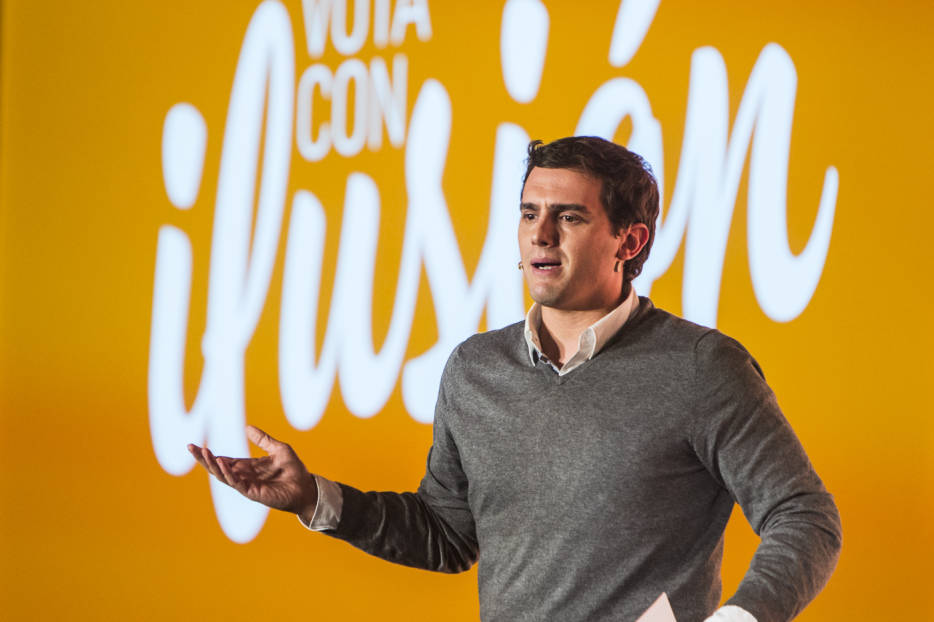 12-12-2015 Albert Rivera en el mitin central de Ciudadanos para las elecciones generales, en Ciudad de las  Artes y las  Ciencias