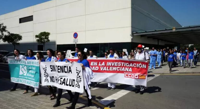 Manifestación de los institutos de investigación por la precariedad laboral