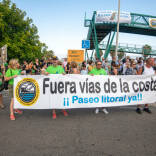 Manifestación vías litoral