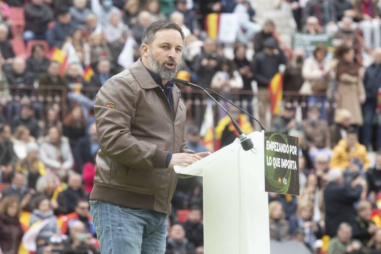 Santiago Abascal en Murcia, Vox.