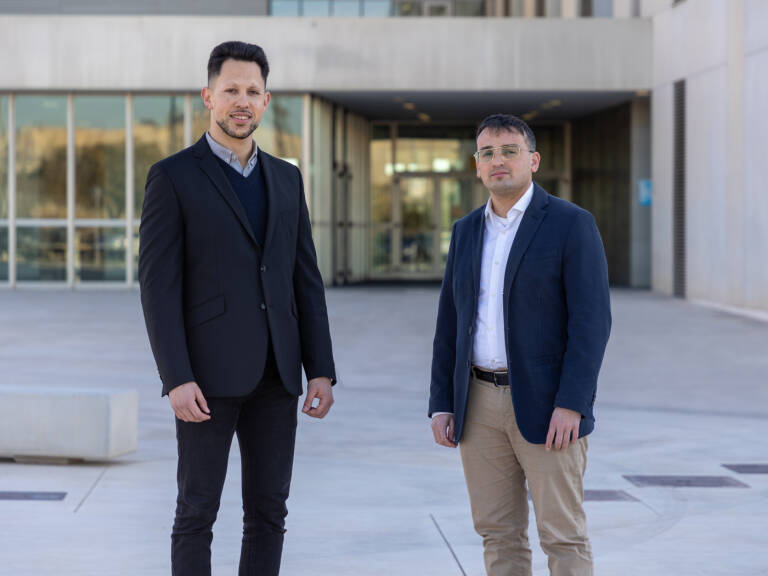 Jorge Sánchez y Asier Martínez, cofundadores de Quimsil en el PCA.