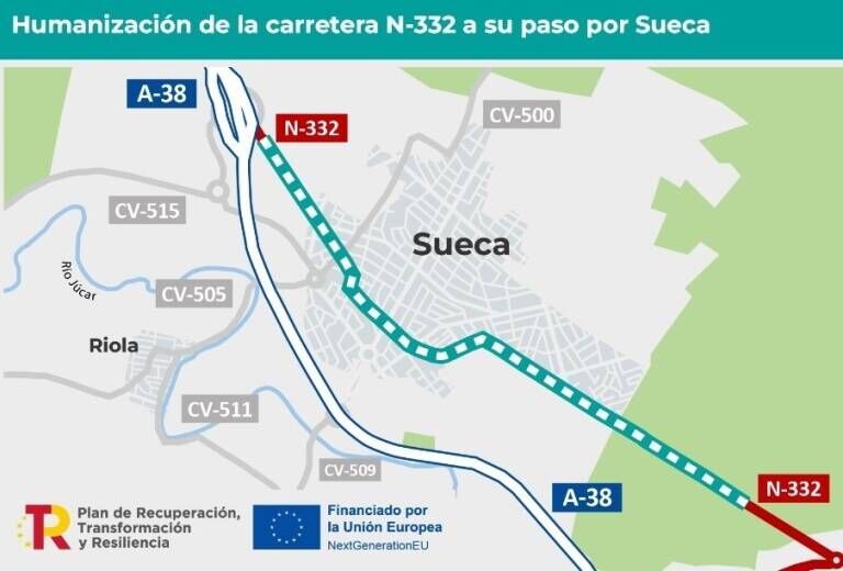 n-332, Sueca, Transportes