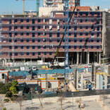 Obras de un residencial en Benalúa Sur, en Alicante.